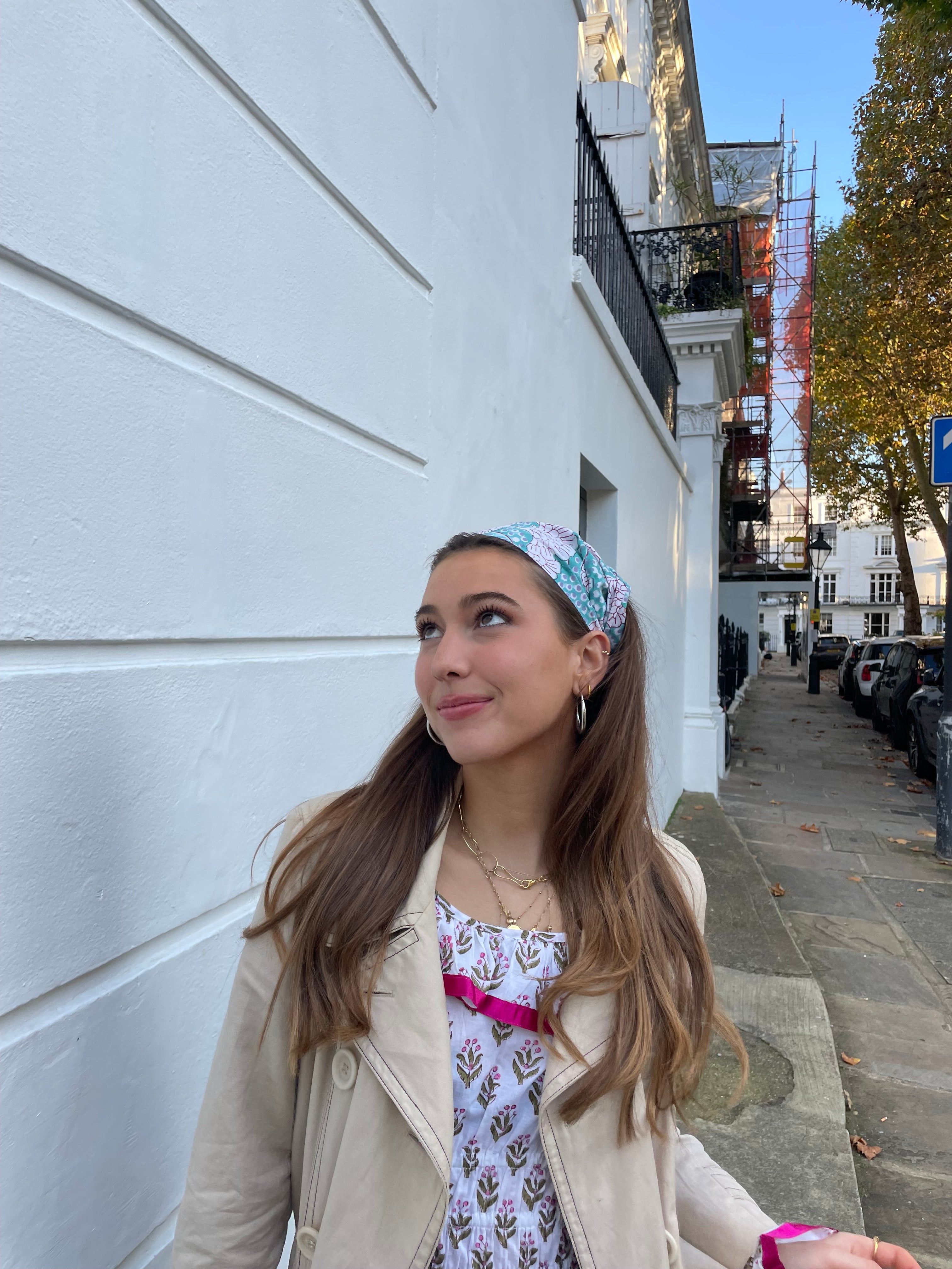 Blue Block Print Headband