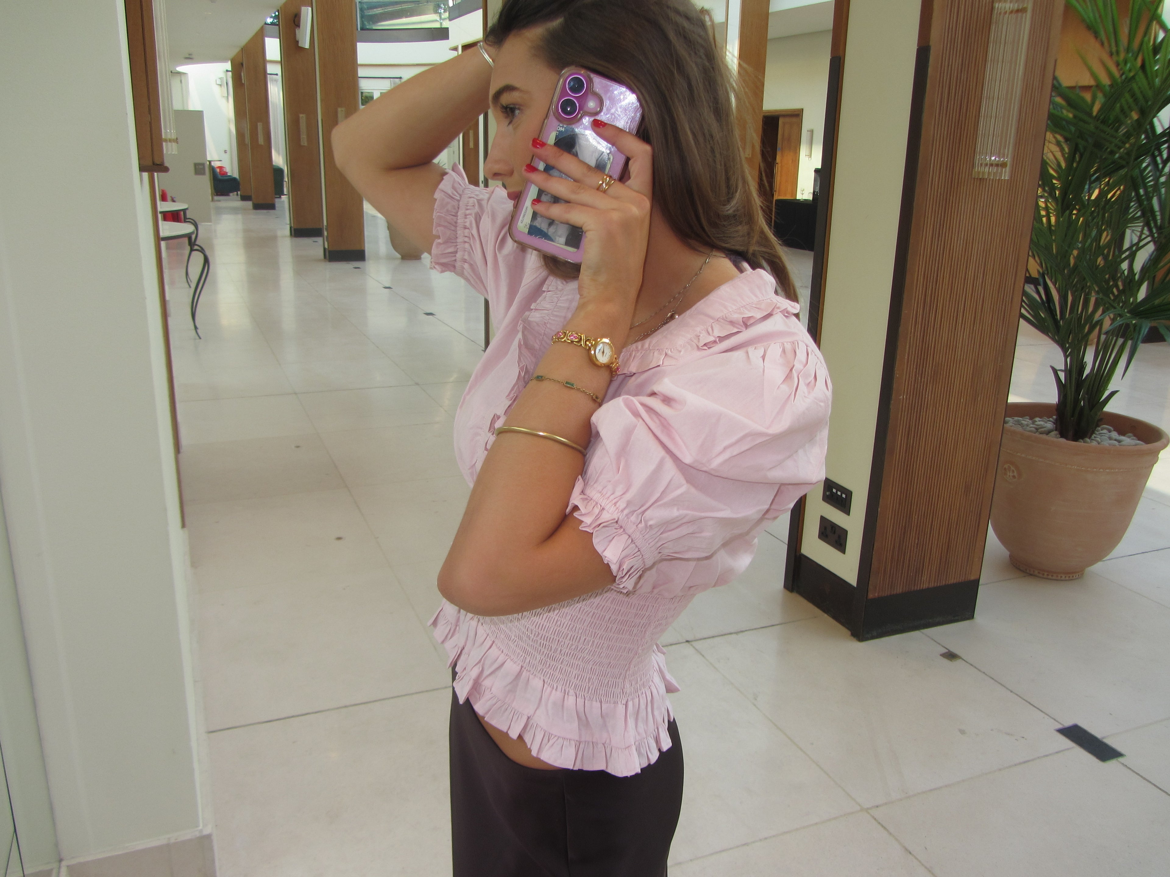 The Cora Blouse PINK (preorder)