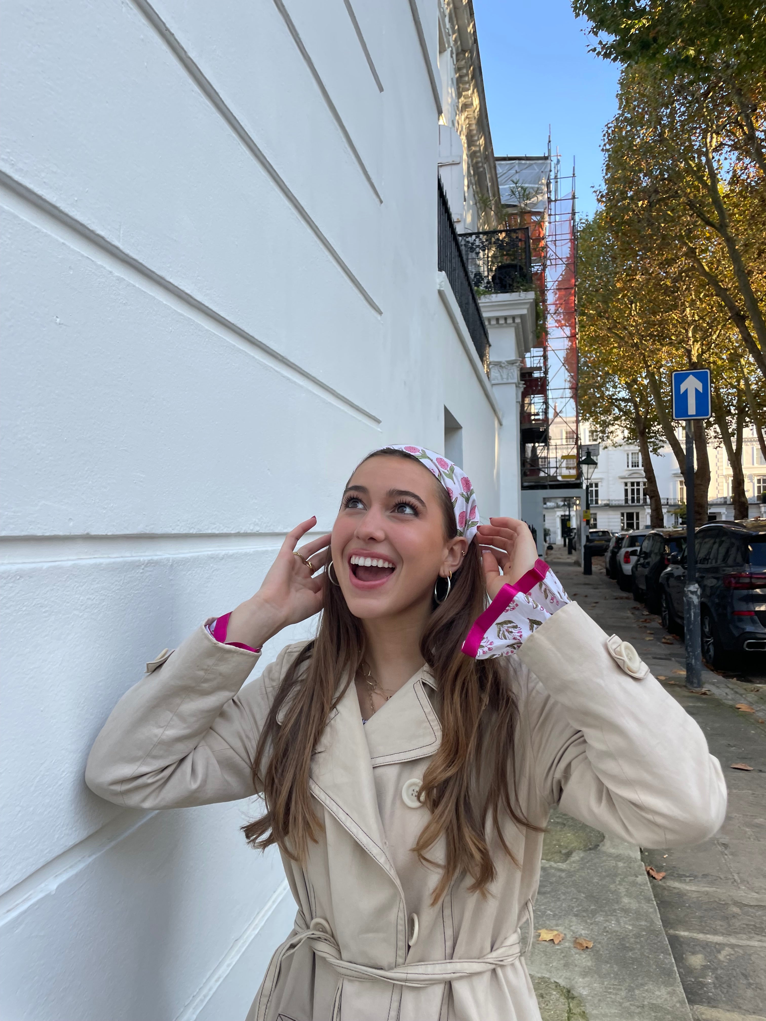 Pink Block Print Headband
