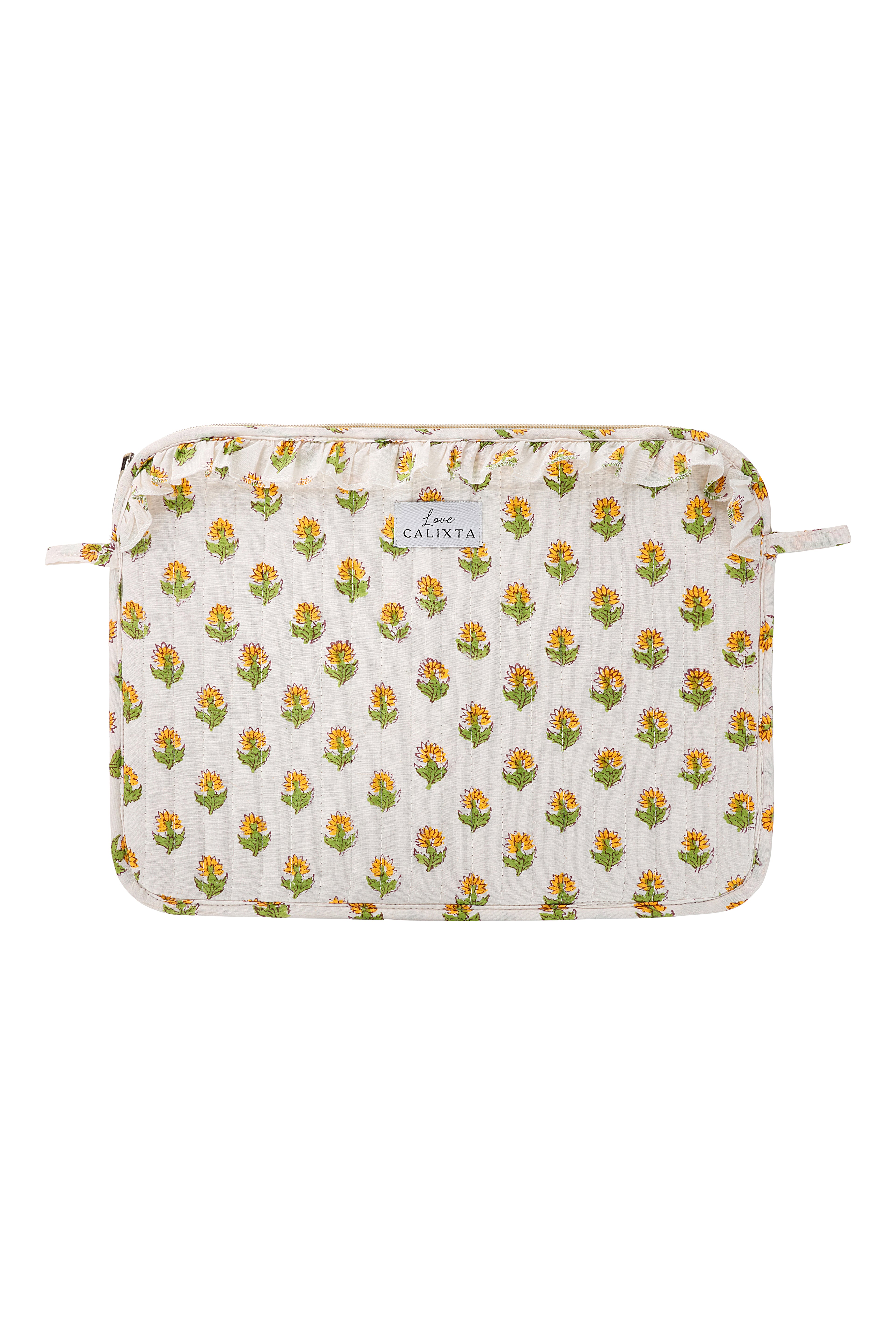 Yellow Floral Laptop Case